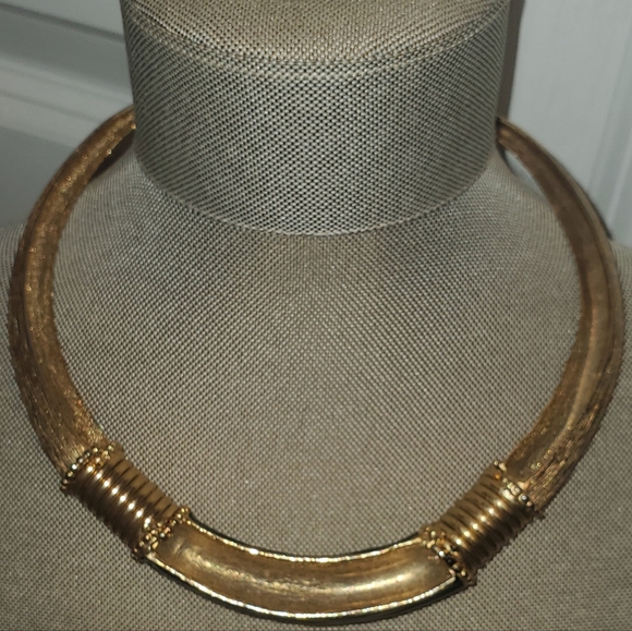 Vintage Torc Collar Enamel Choker Necklace - Picture 2 of 2